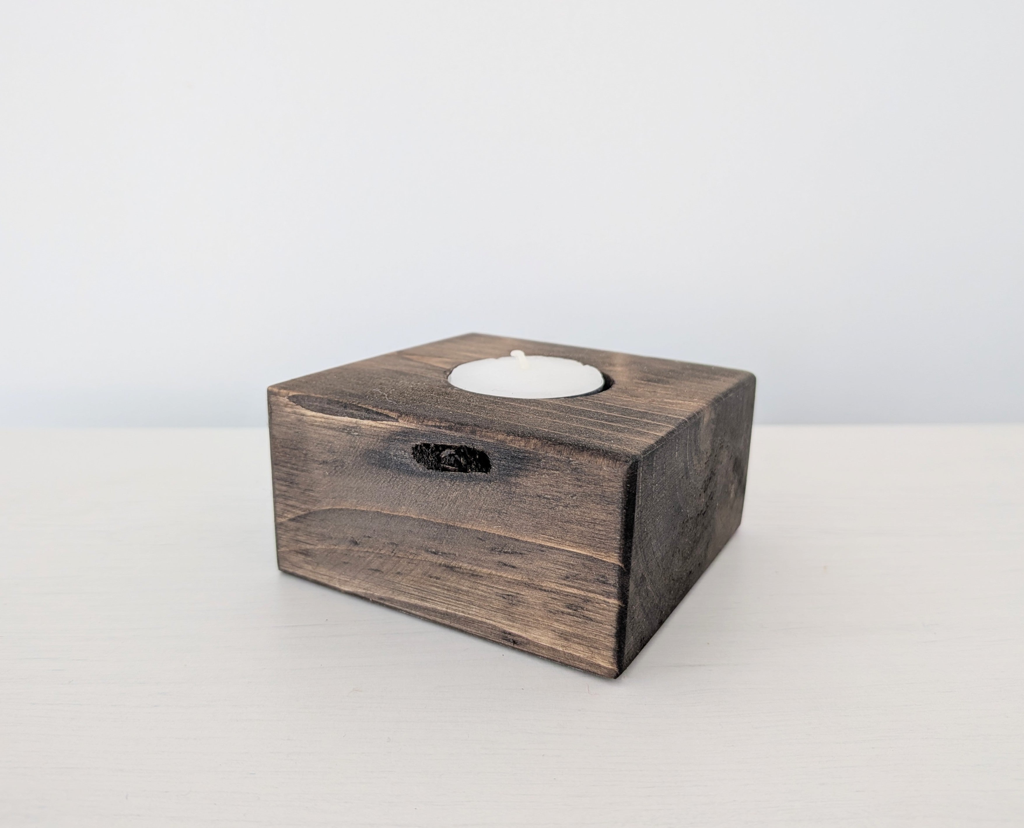 Wooden Tea Light Holder