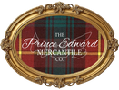 Decorative gold frame with plaid pattern and 'The Prince Edward Mercantile Co.' text.