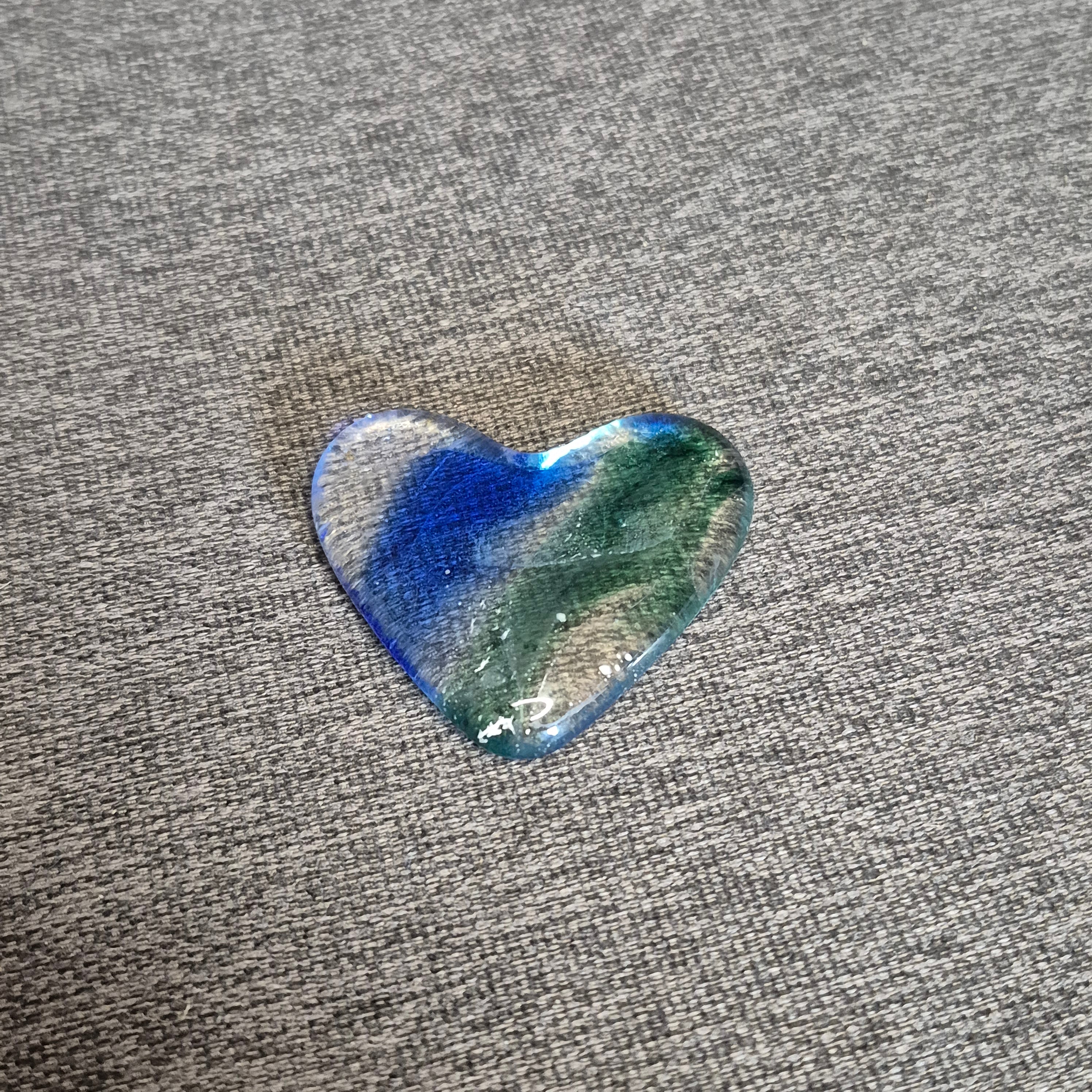 Heart Pocket Hug - Fused Glass