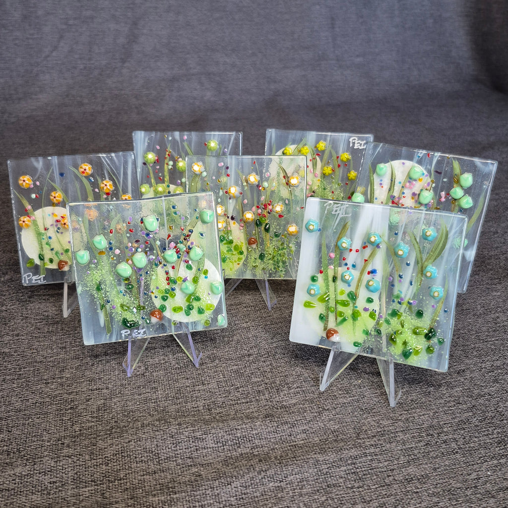 Fused Glass Flower Artwork