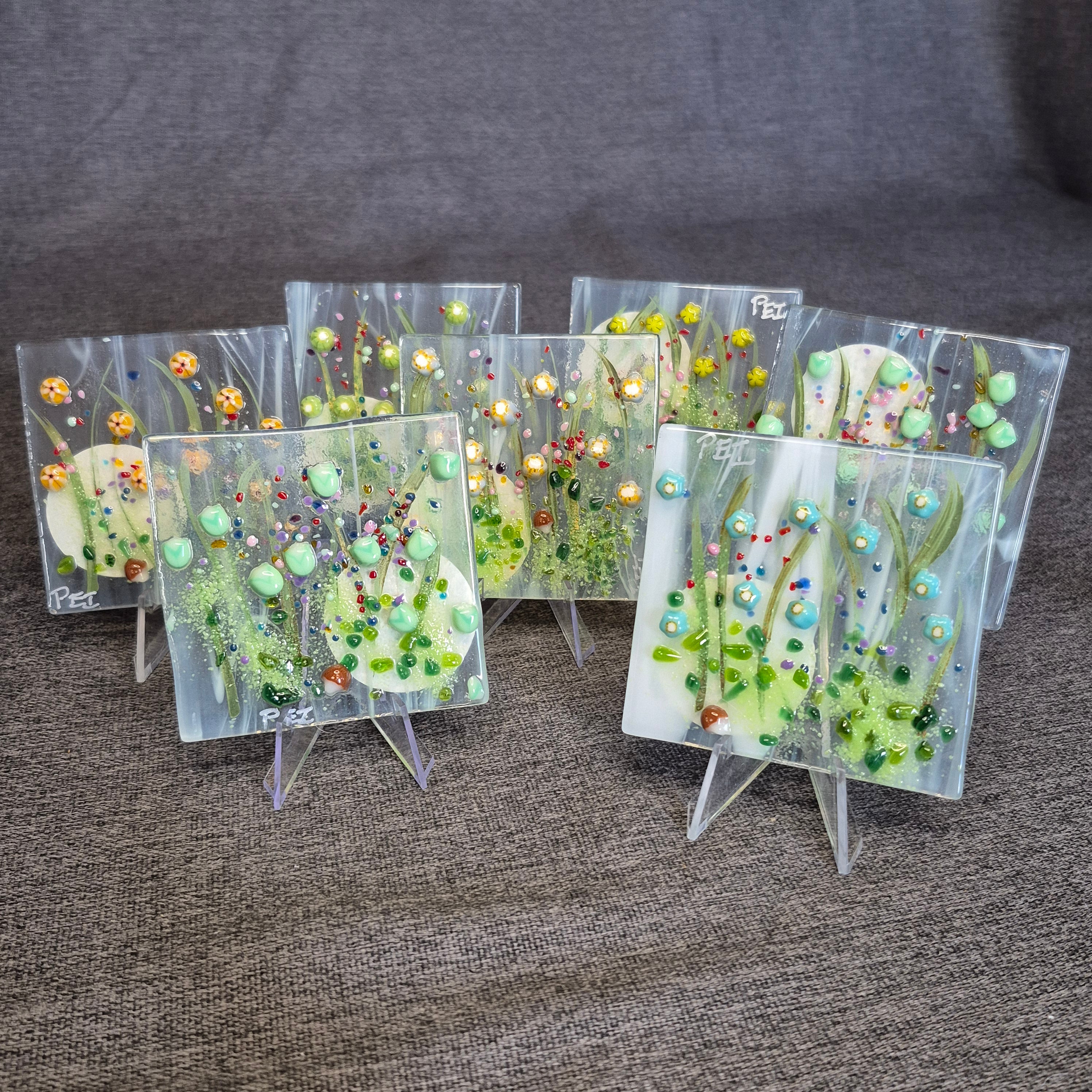 Fused Glass Flower Artwork