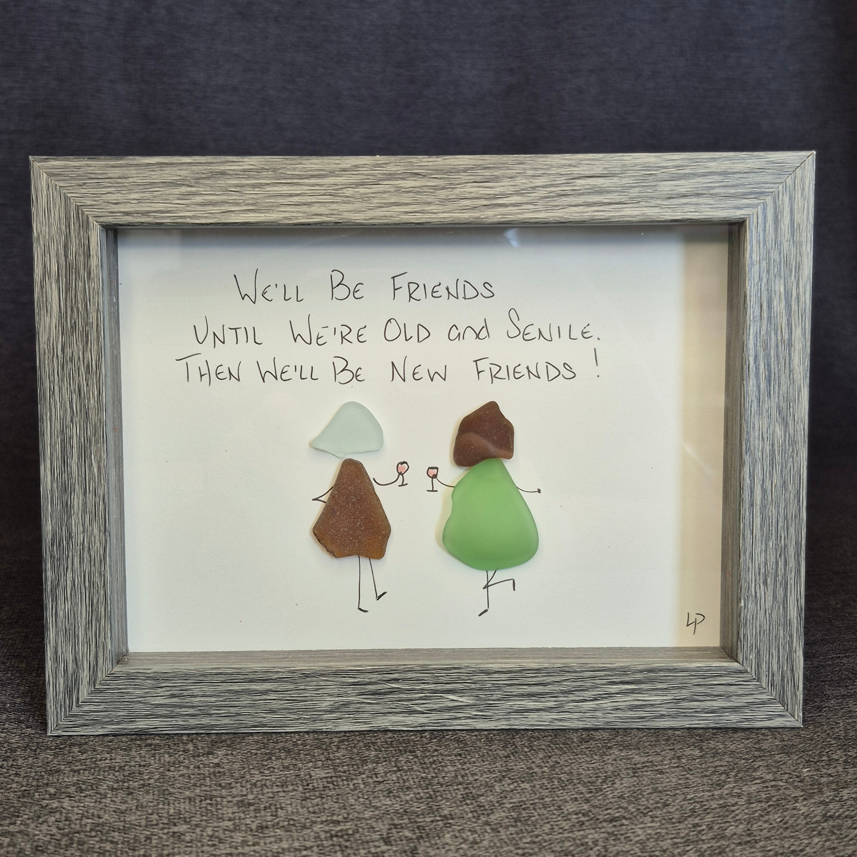 Sea Glass Artwork - Old Friends New Friends