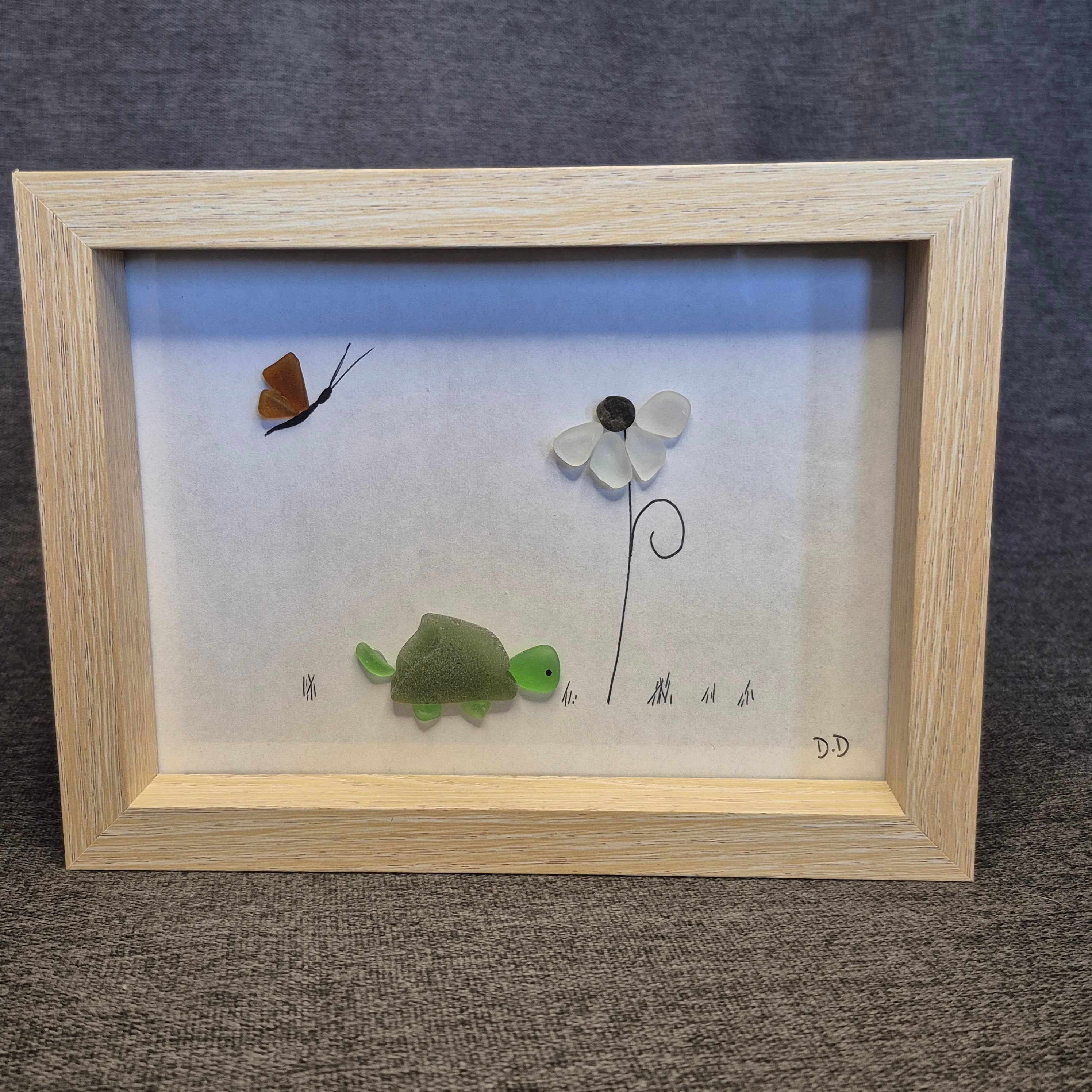 Sea Glass Artwork - Flowers