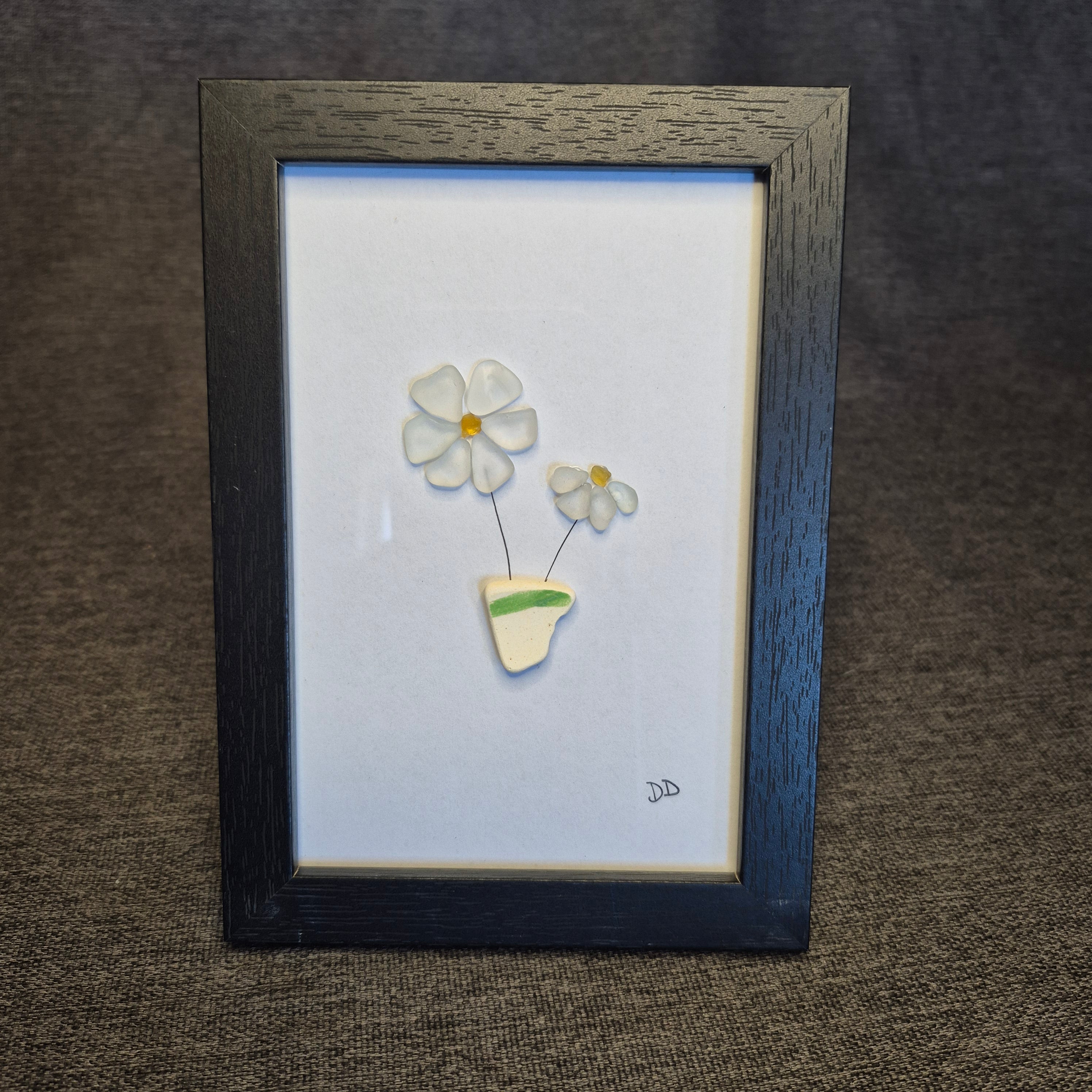 Sea Glass Artwork - Flowers