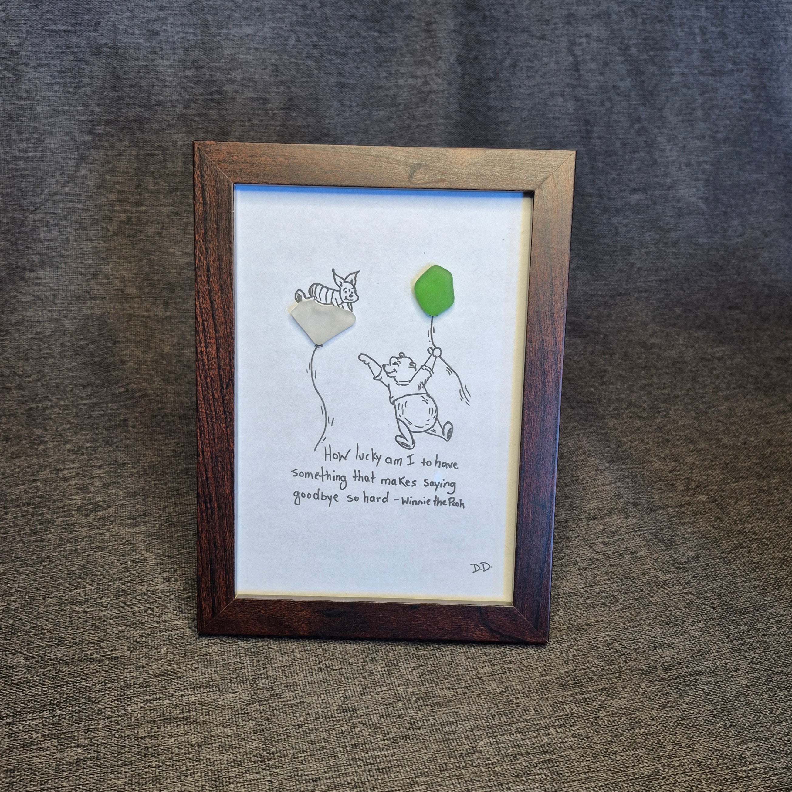 Sea Glass Art - Goodbye