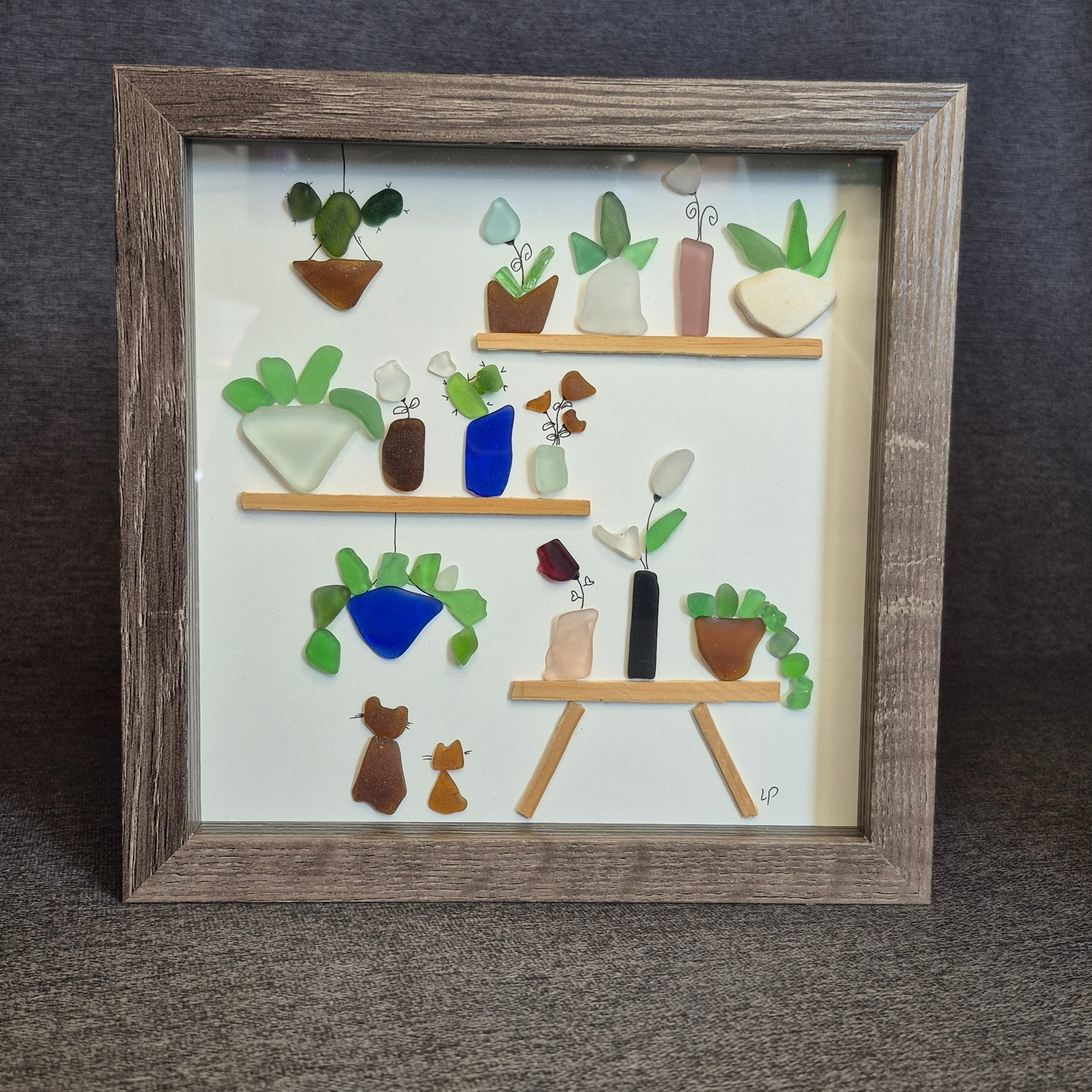 Sea Glass Artwork - Plant Lover