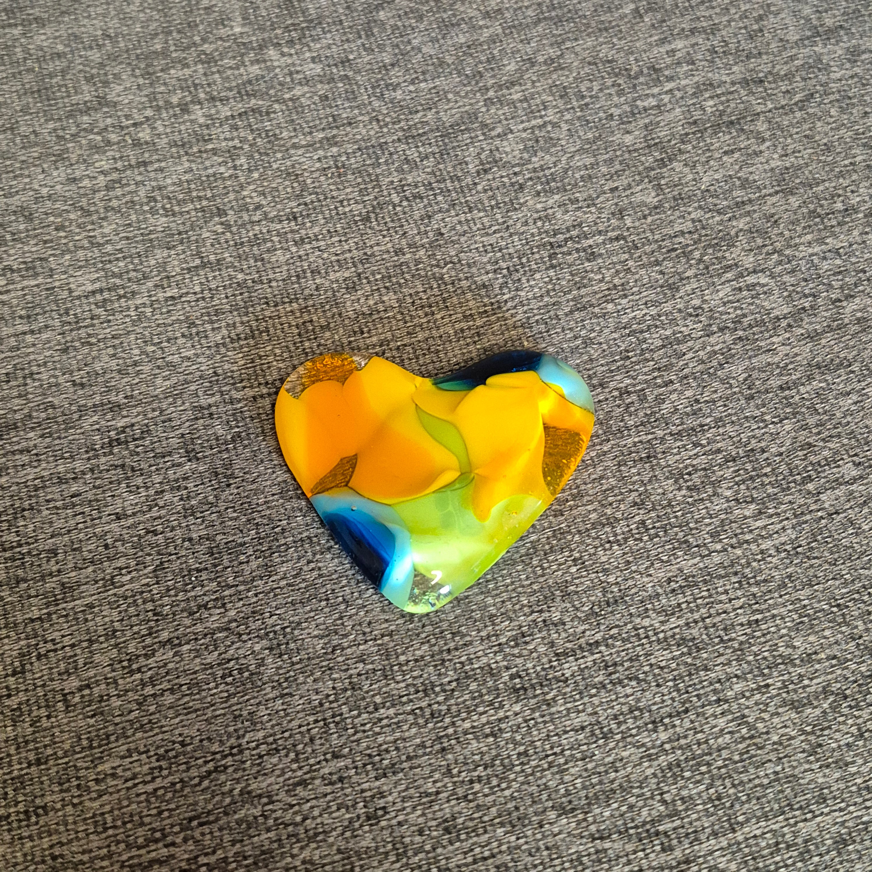 Heart Pocket Hug - Fused Glass