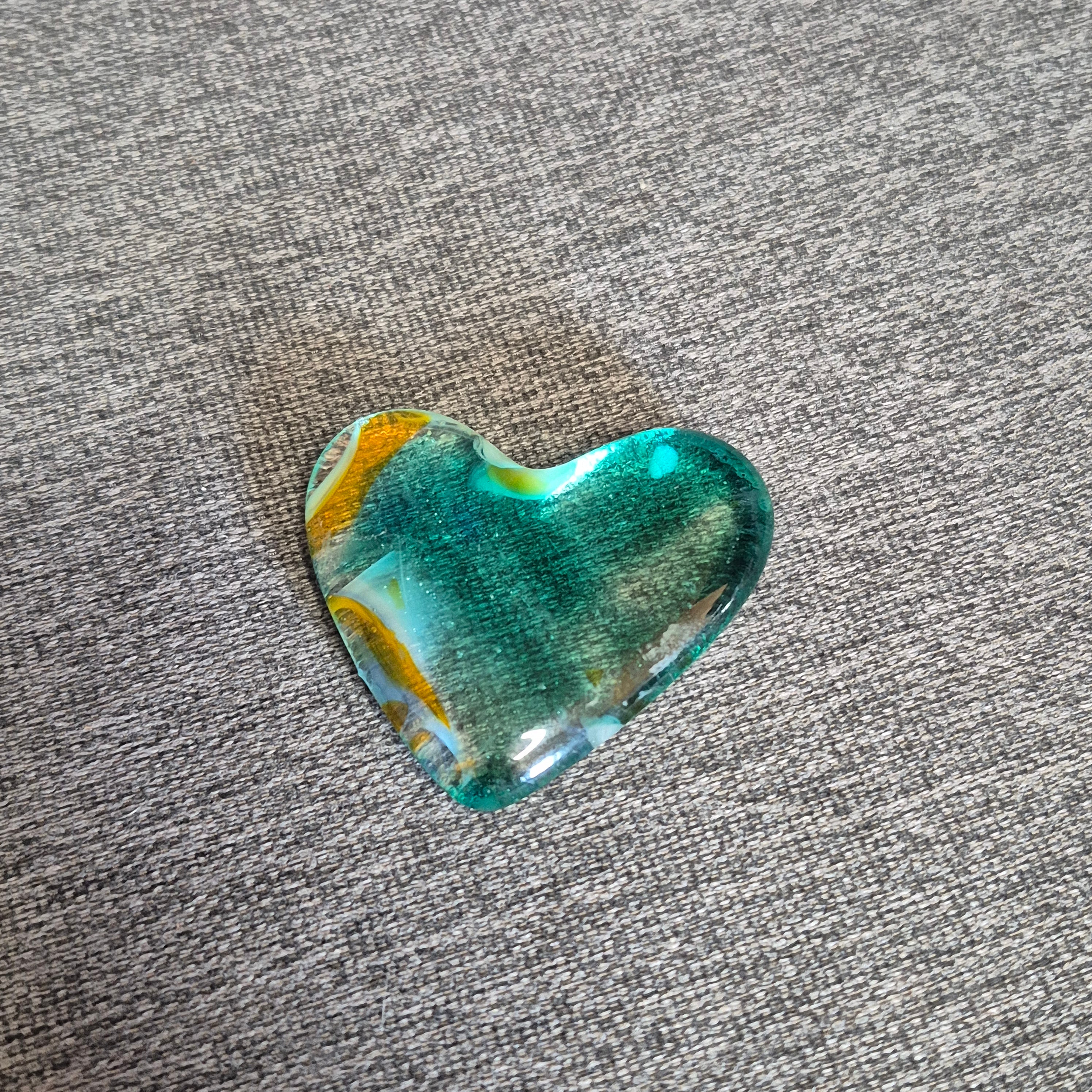 Heart Pocket Hug - Fused Glass