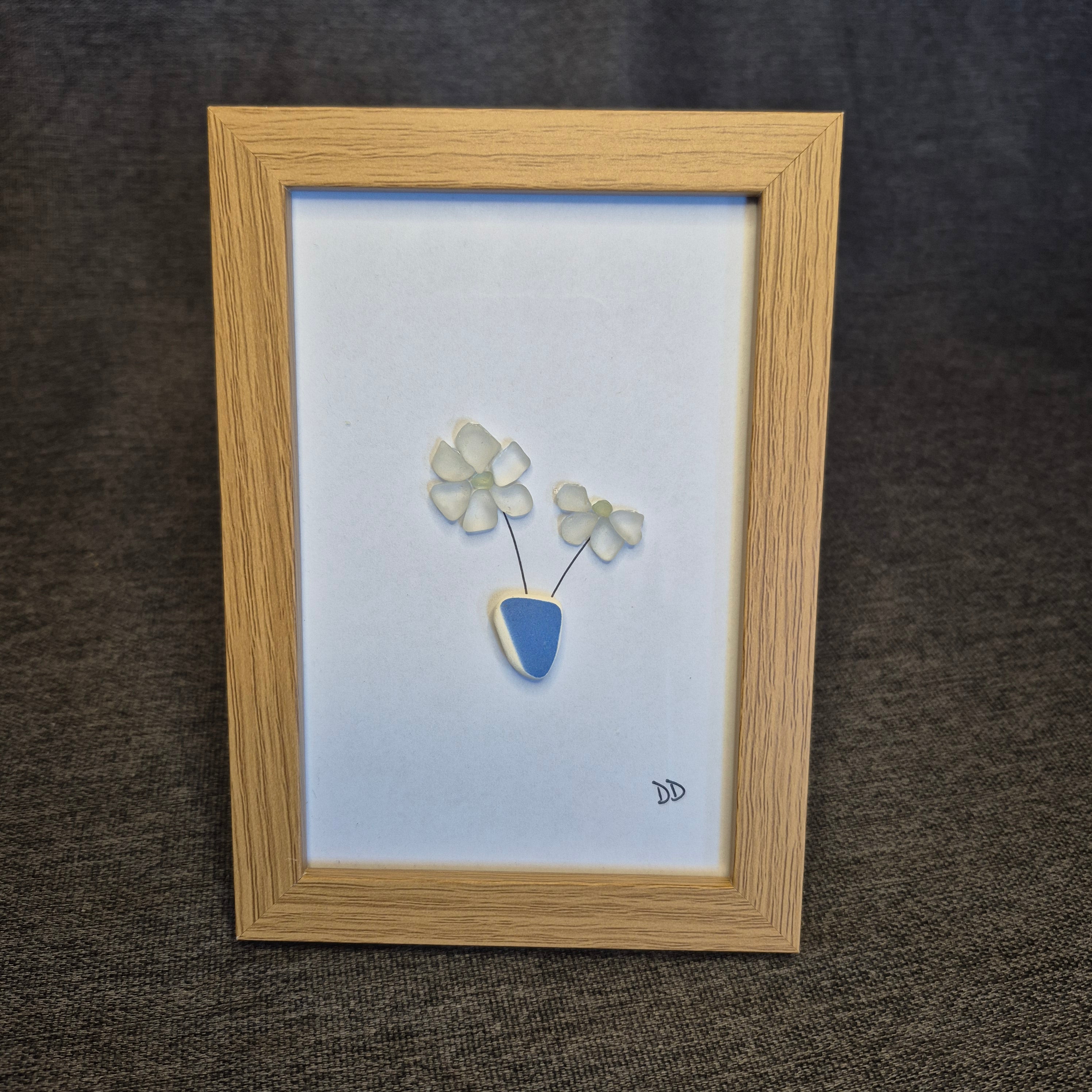 Sea Glass Artwork - Flowers