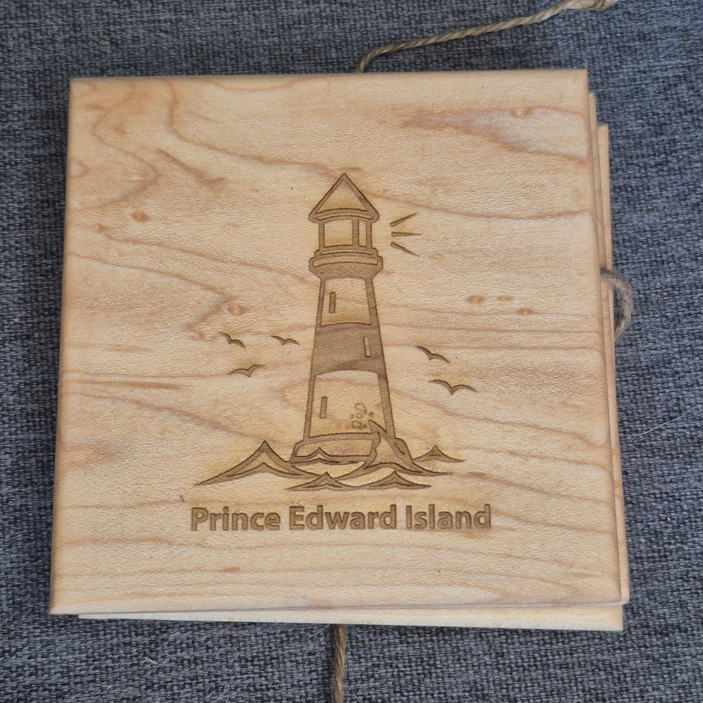 Wood Engraved Coaster Set (set of 4)