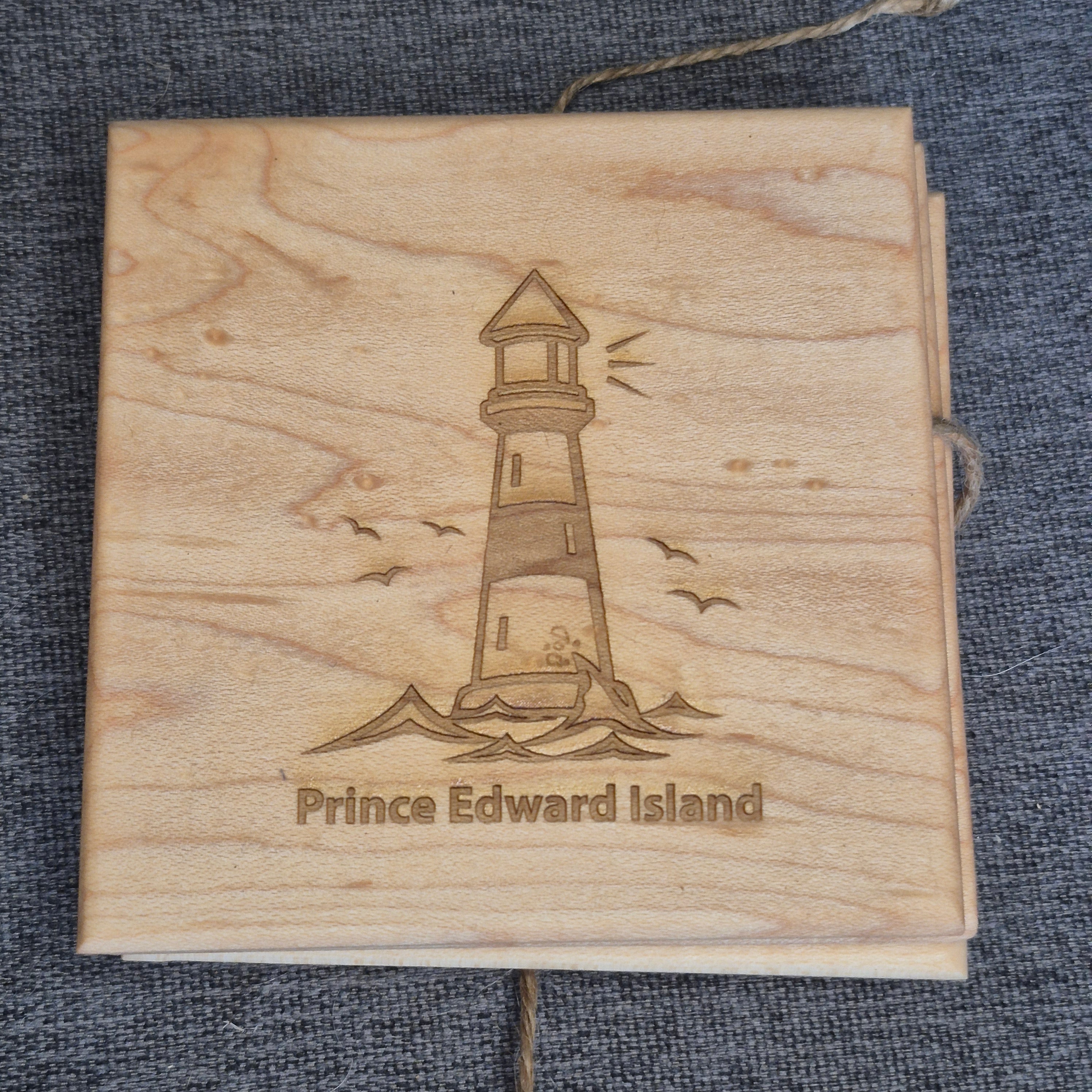 Wood Engraved Coaster Set (set of 4)
