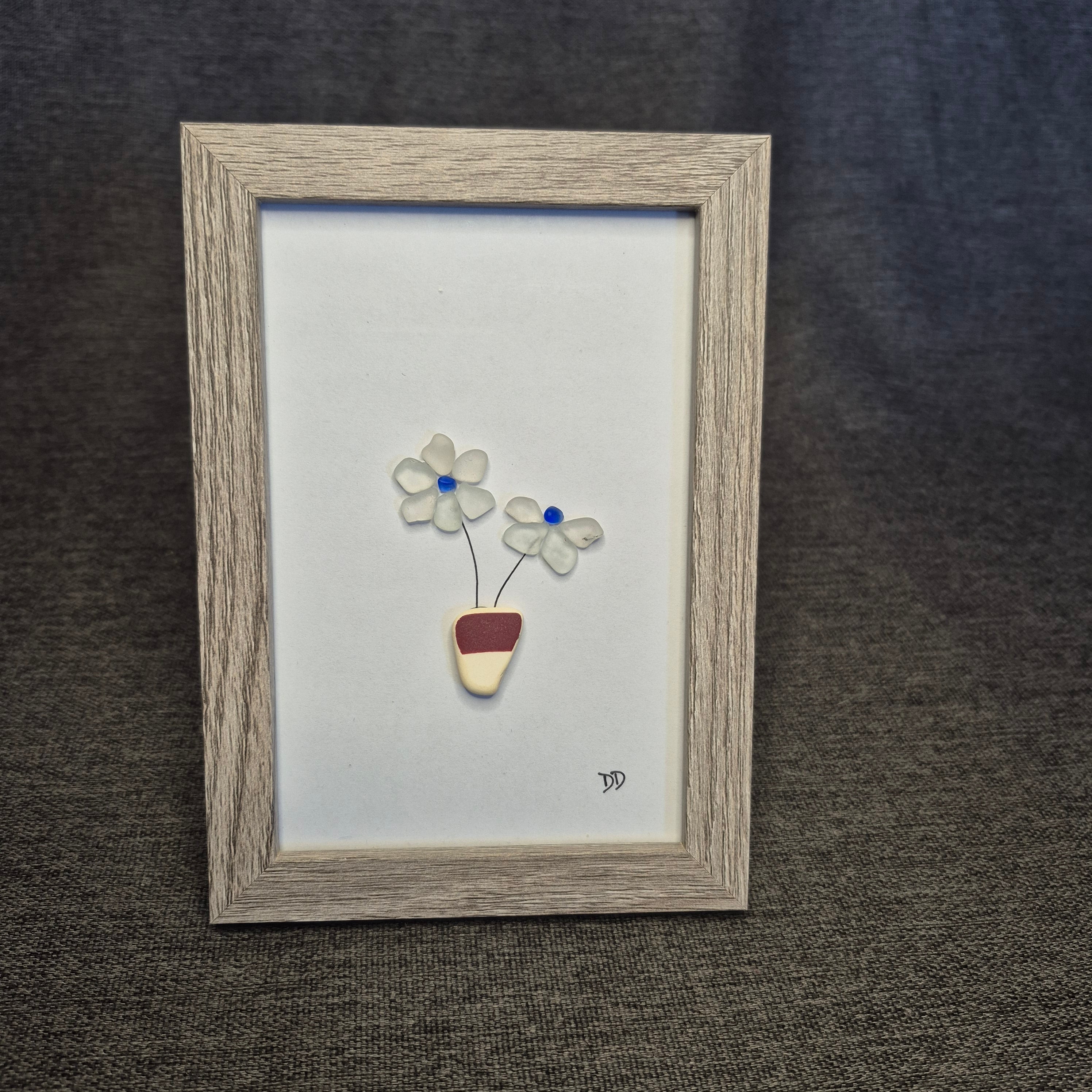Sea Glass Artwork - Flowers