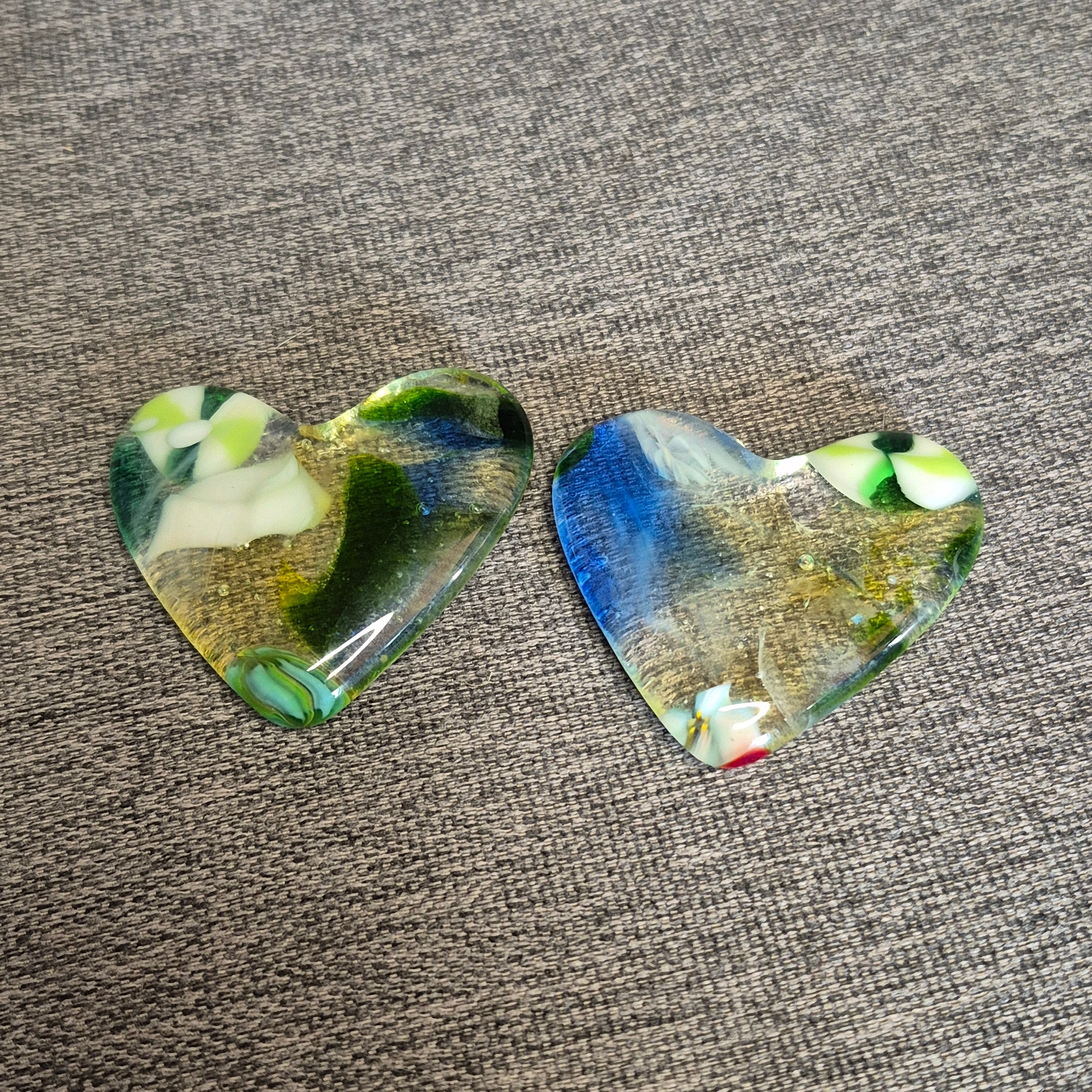 Heart Pocket Hug - Fused Glass