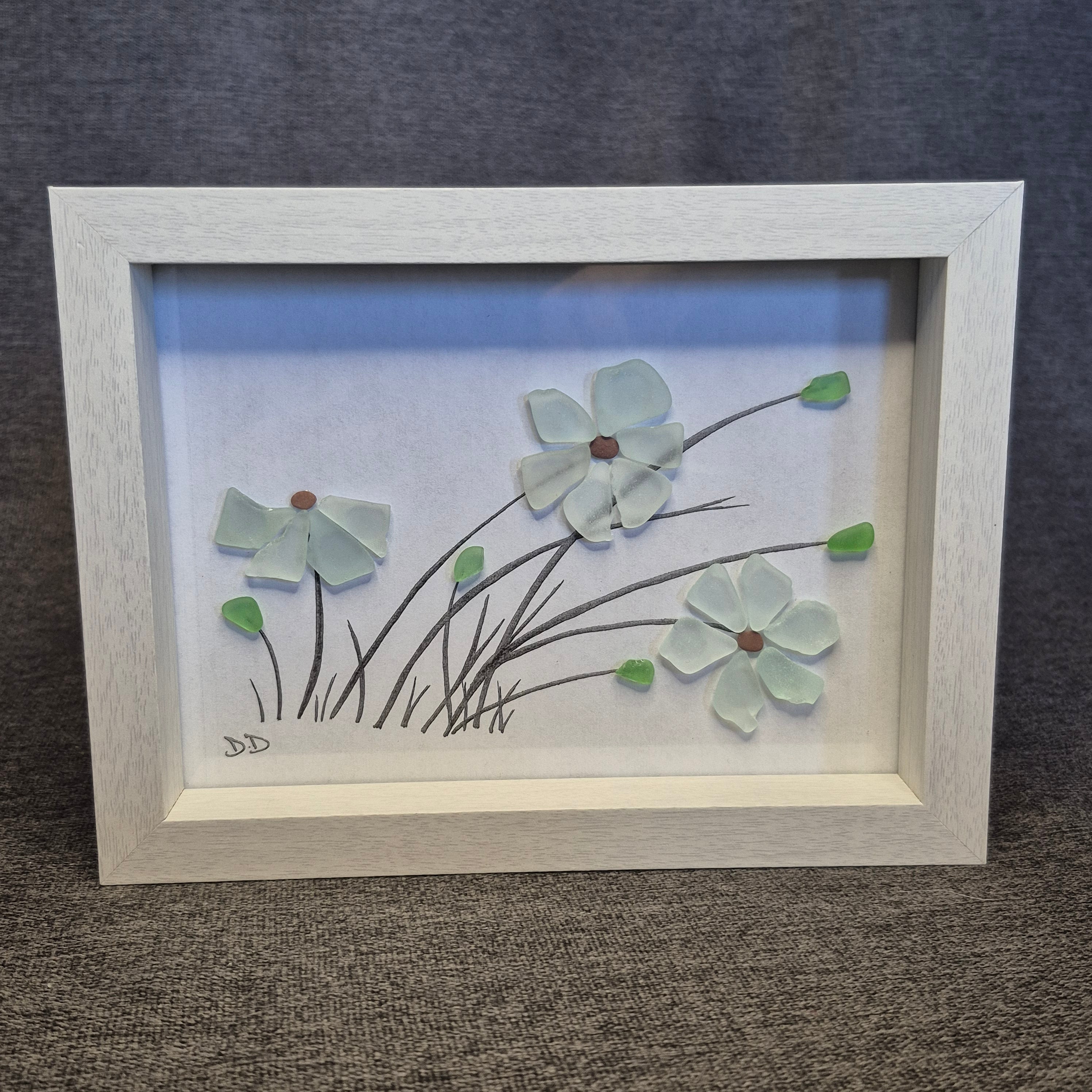 Sea Glass Artwork - Flowers