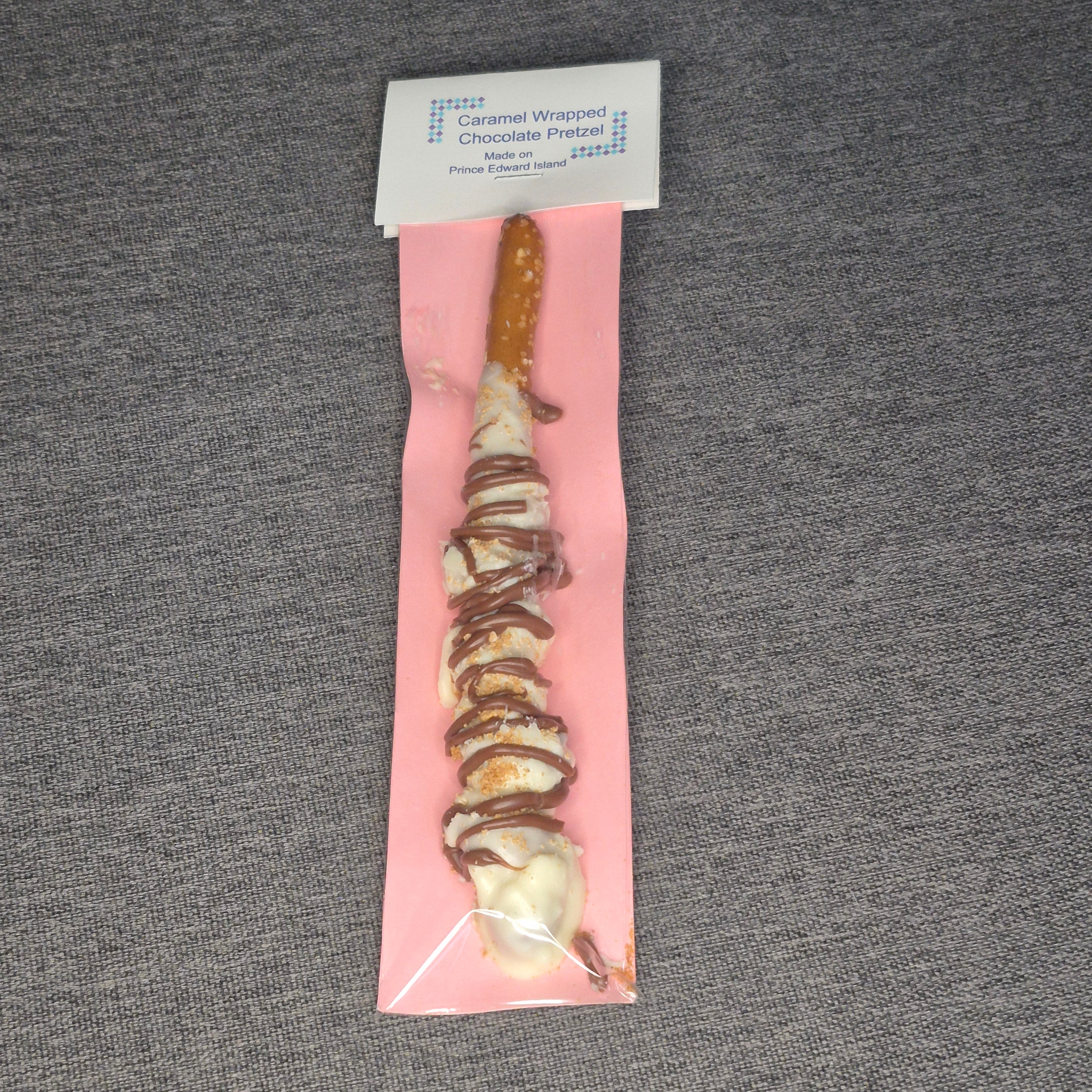 Caramel Wrapped Chocolate Pretzel