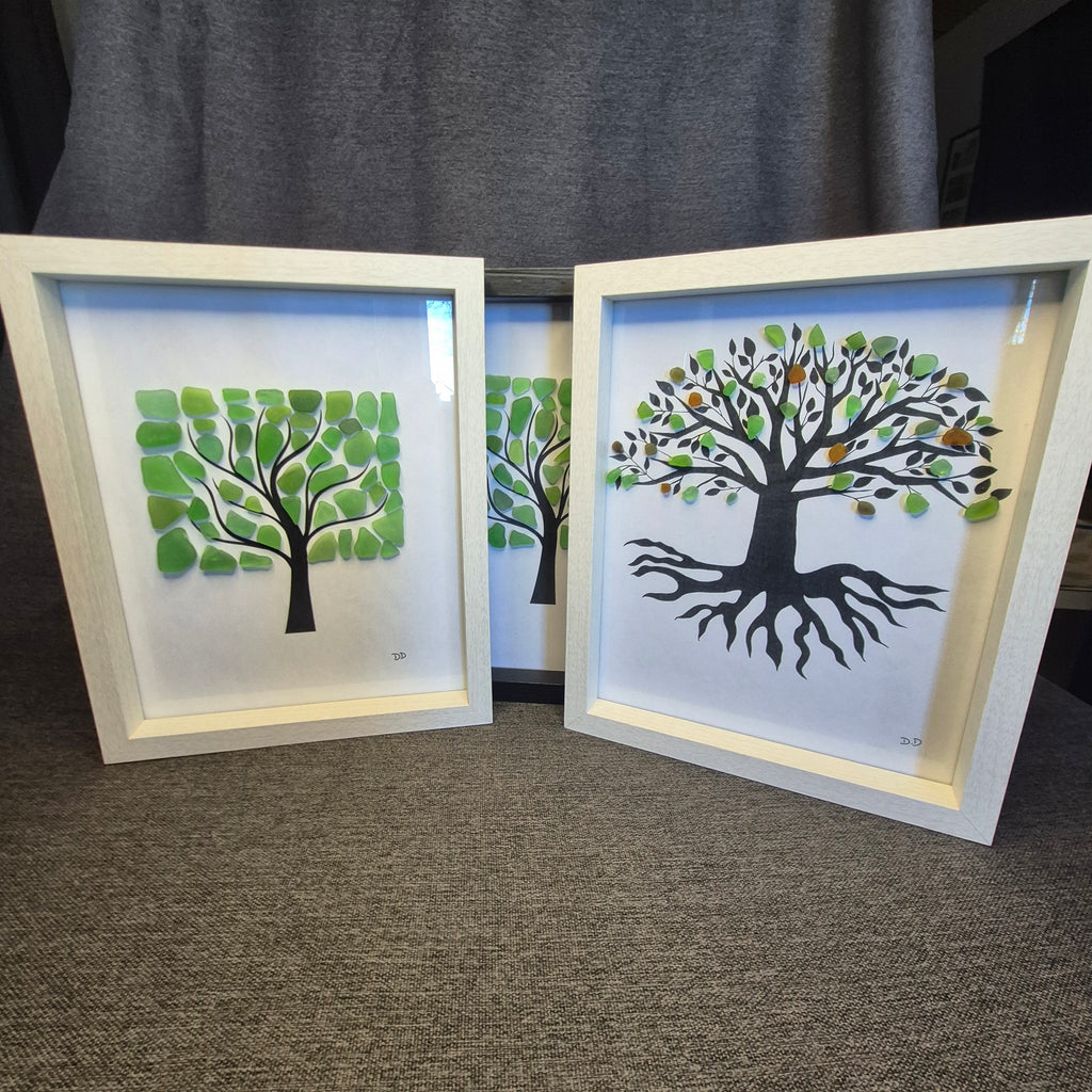 Sea Glass Artwork - Trees