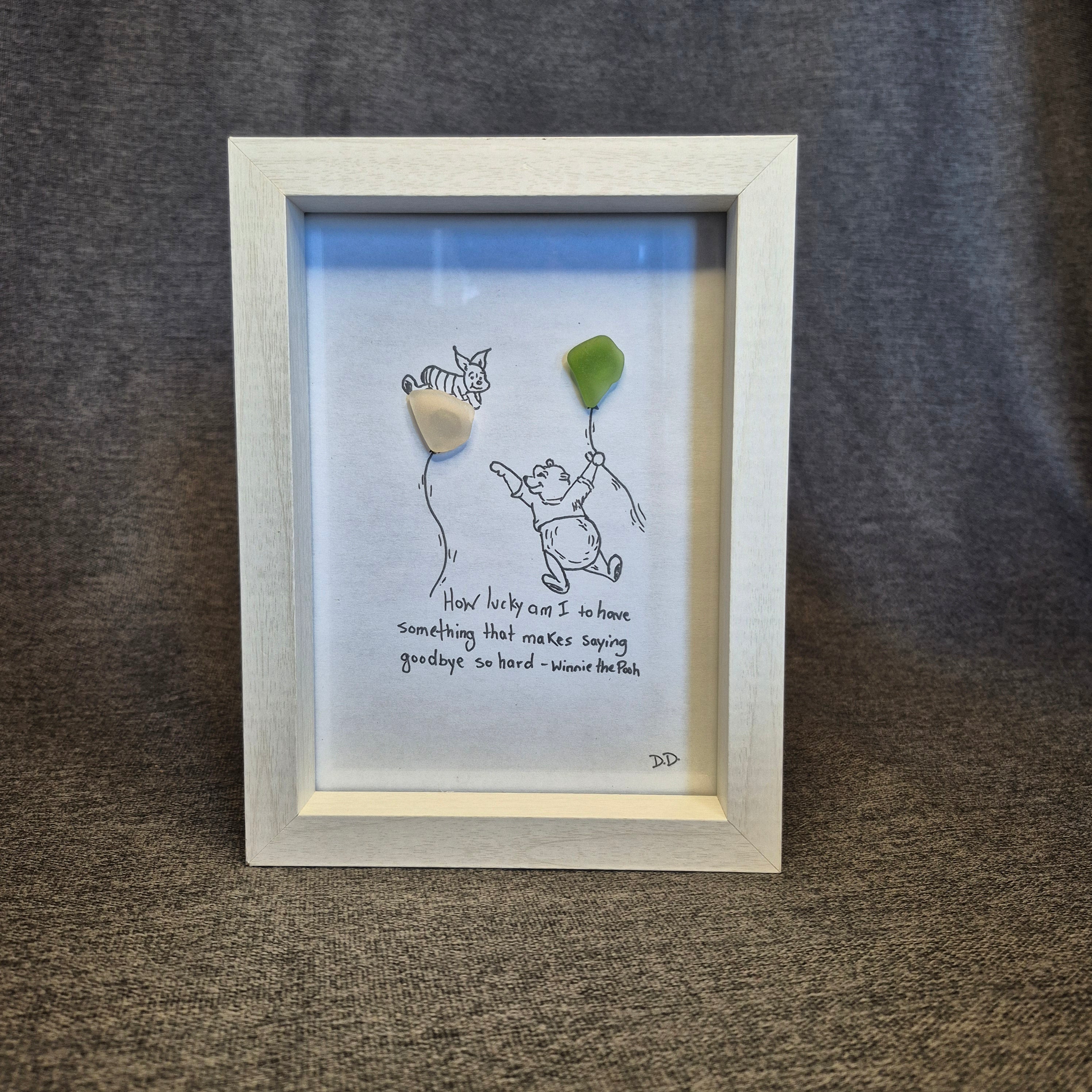 Sea Glass Art - Goodbye
