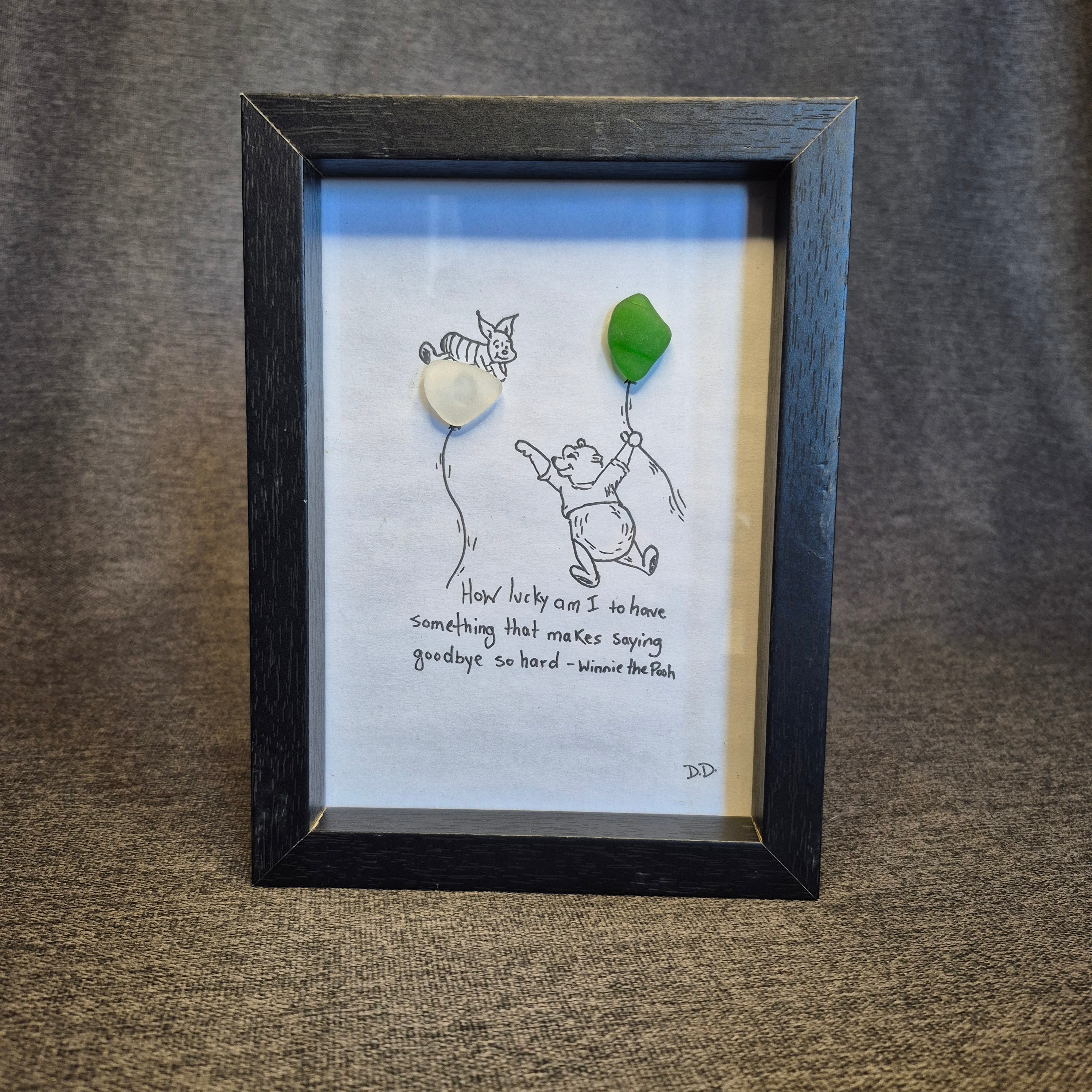 Sea Glass Art - Goodbye