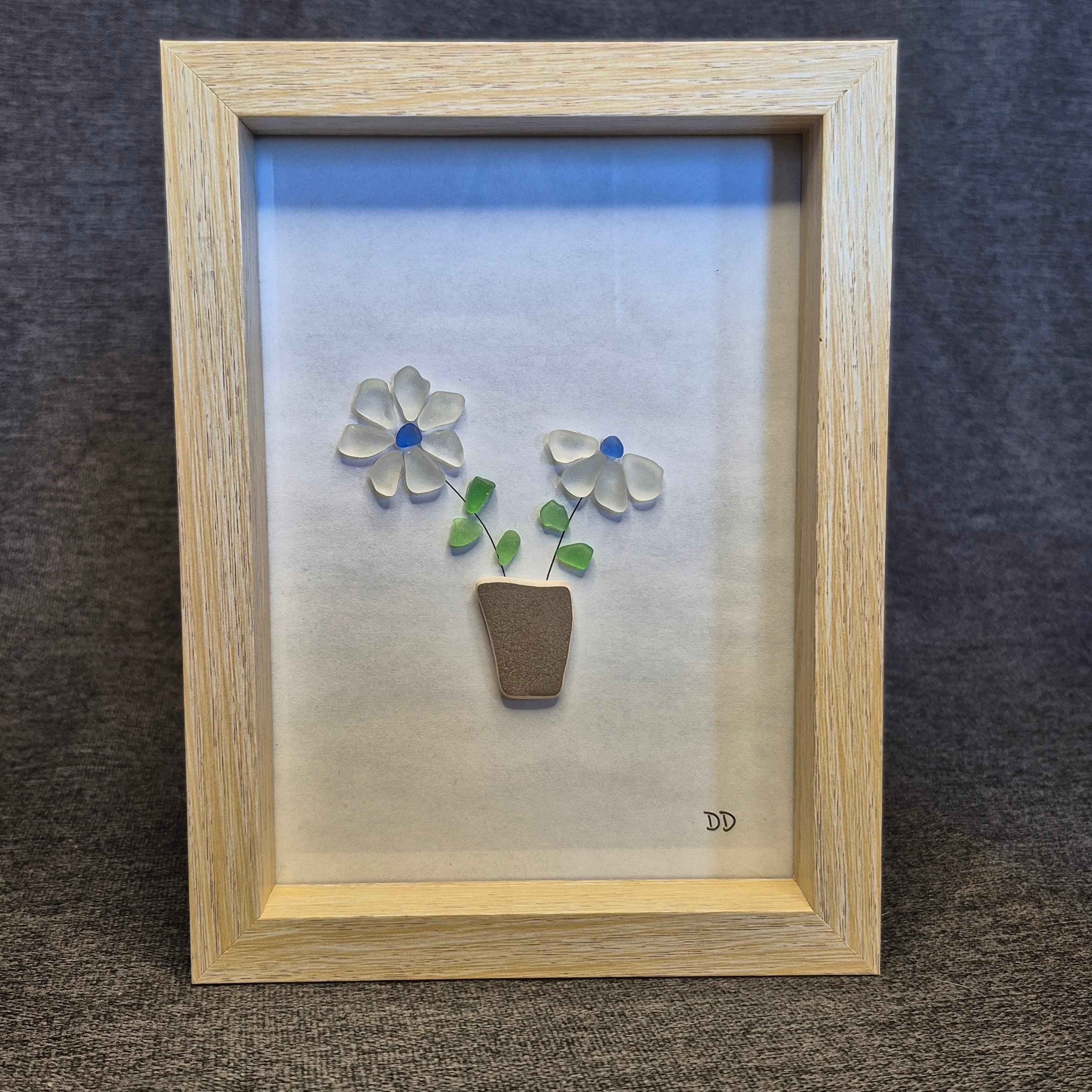 Sea Glass Artwork - Flowers