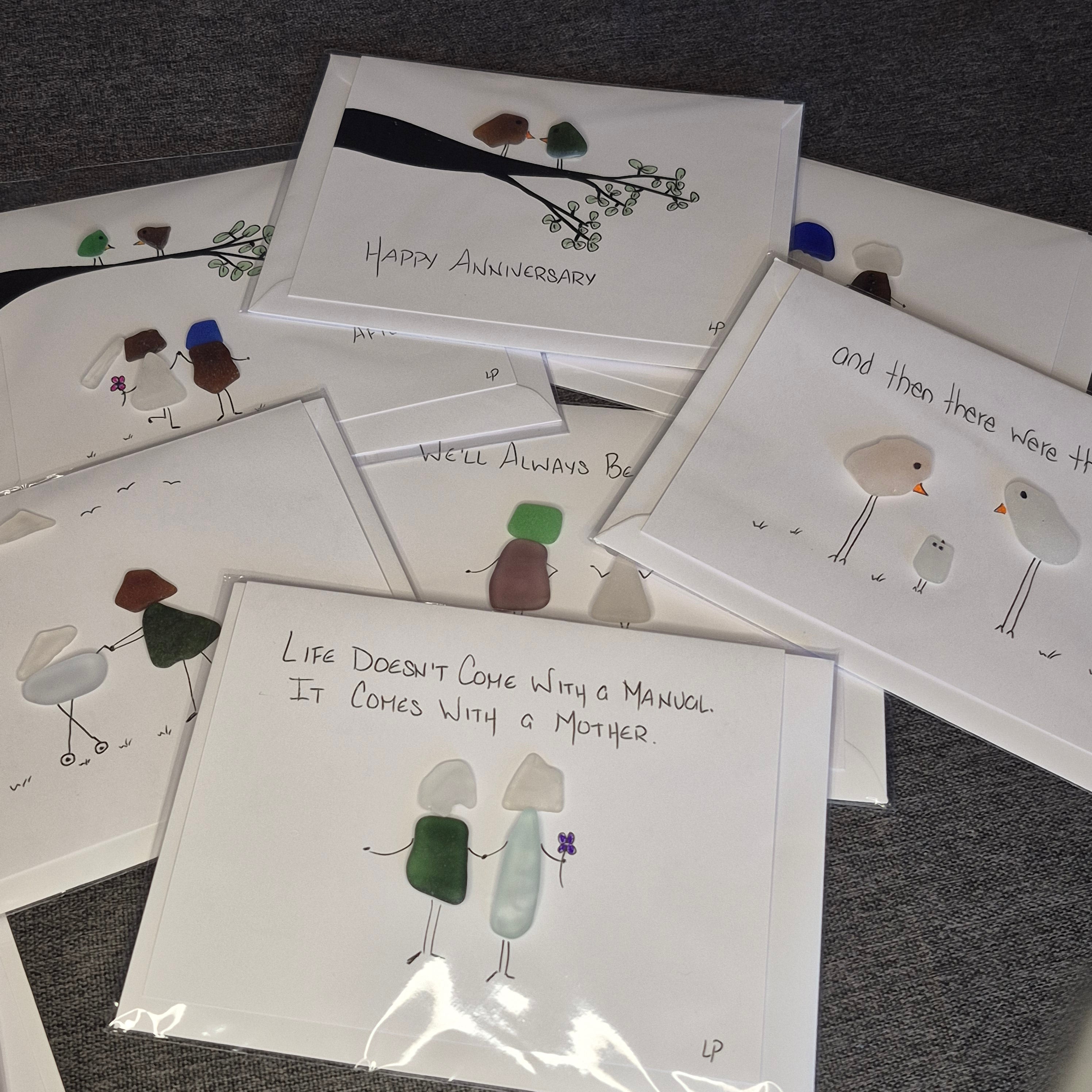 Sea Glass Greeting Cards