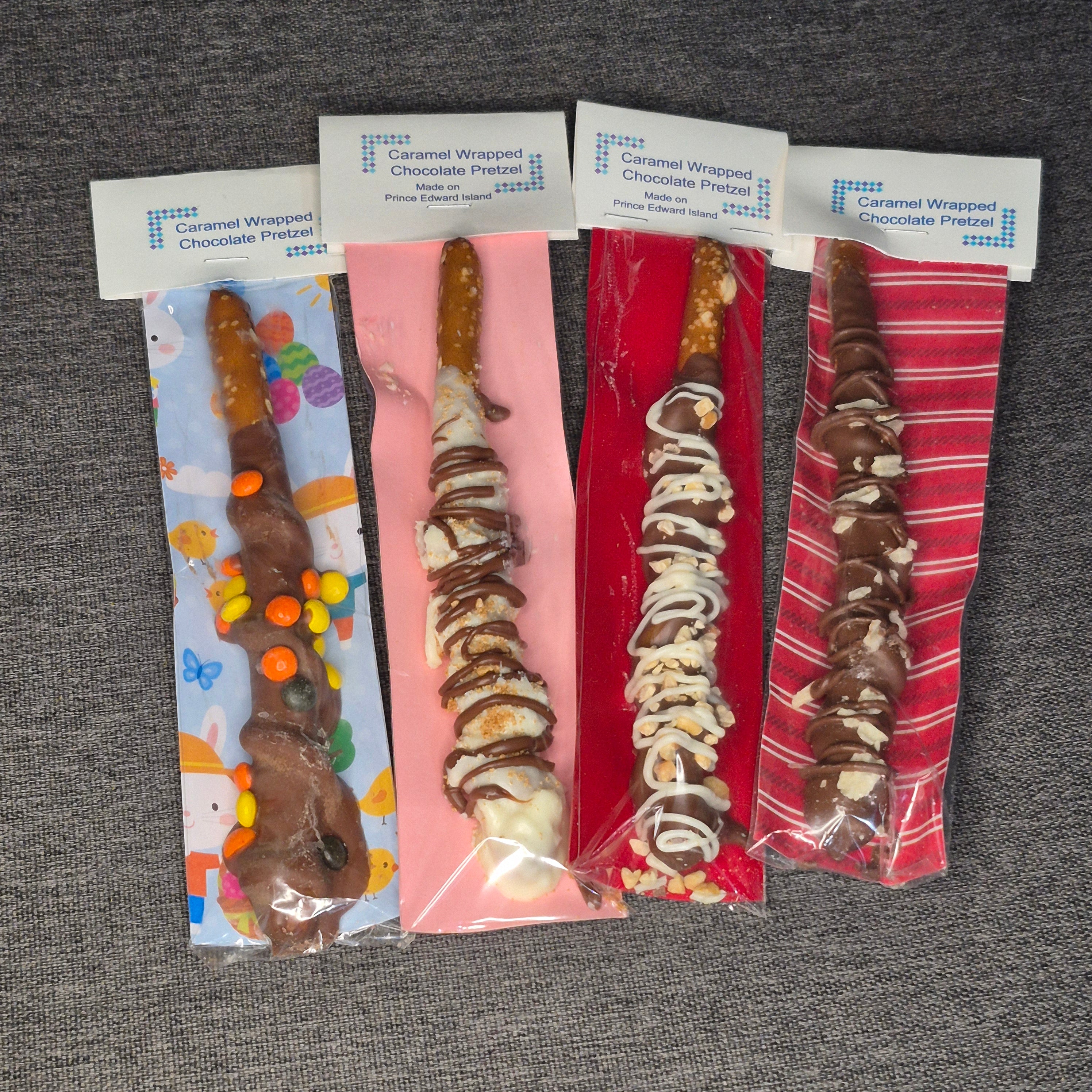 Caramel Wrapped Chocolate Pretzel