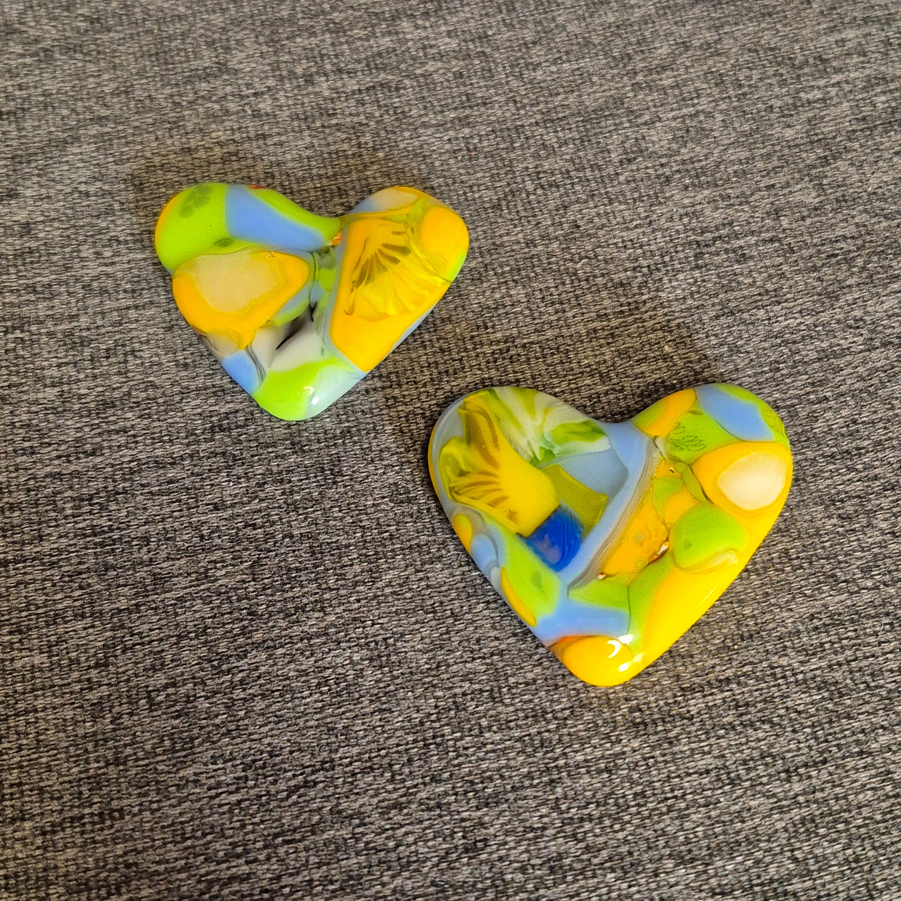 Heart Pocket Hug - Fused Glass