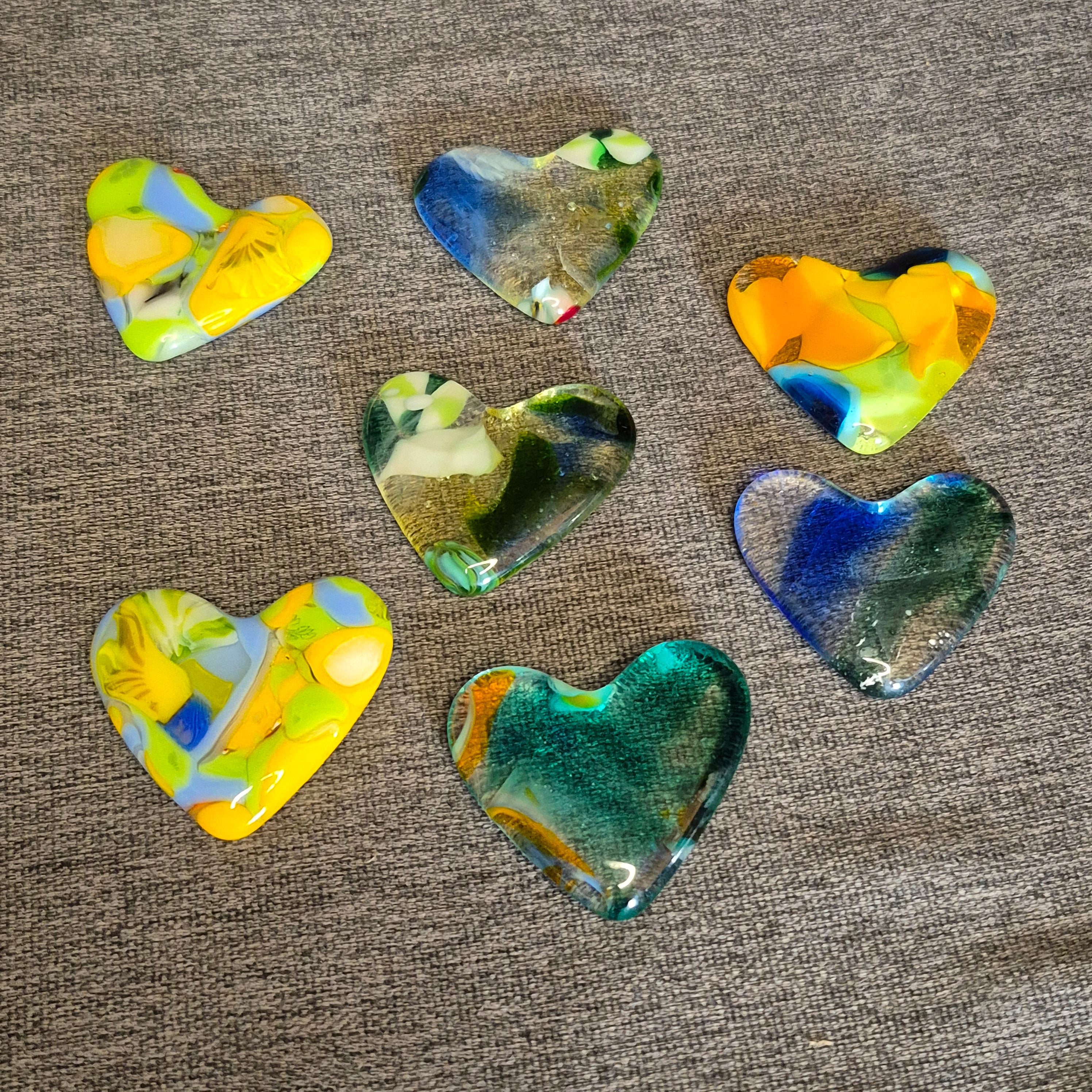 Heart Pocket Hug - Fused Glass