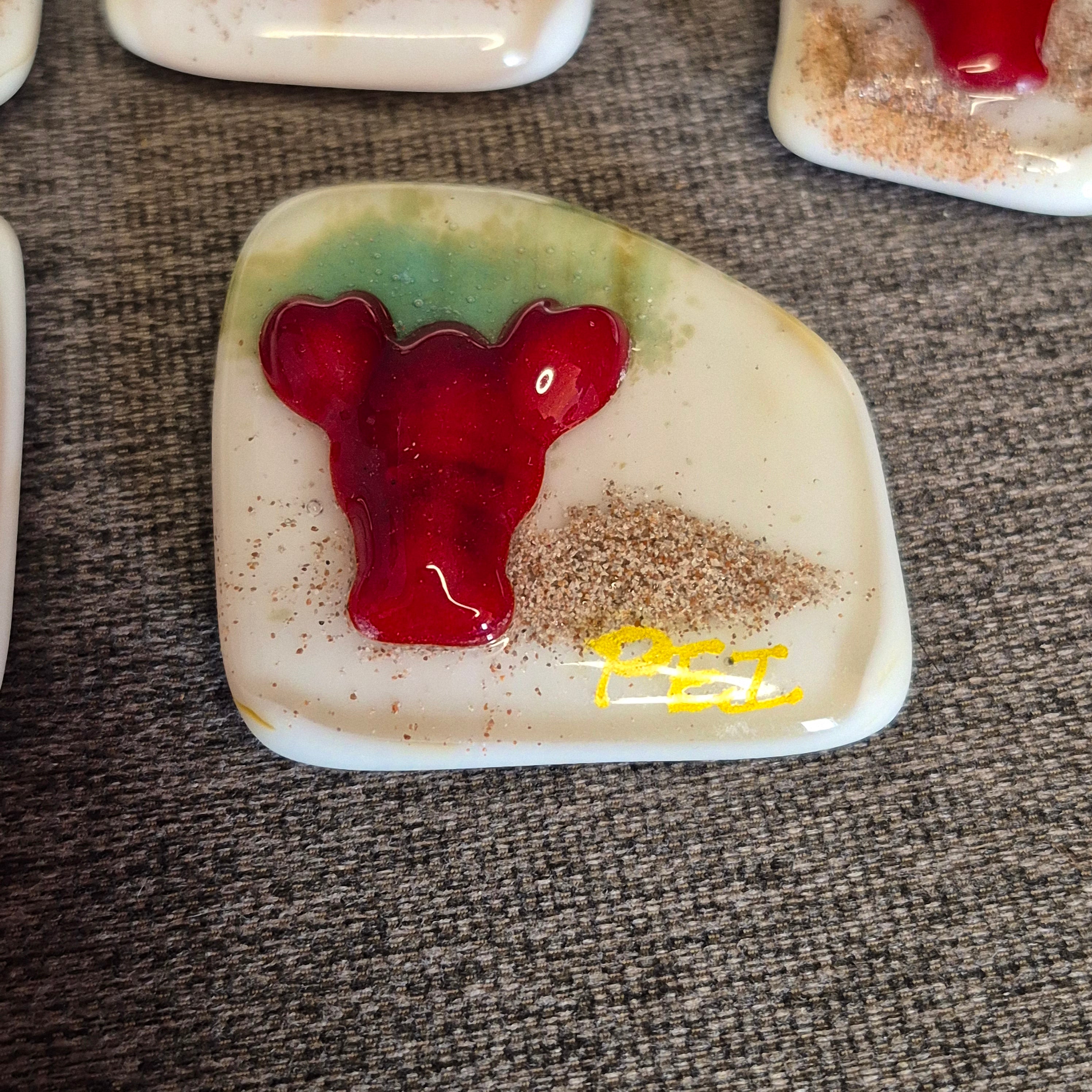 PEI Lobster Magnet - Fused Glass
